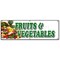 Signmission FRUITS & VEGETABLES BANNER SIGN local locally grown organic just picked B-72 Fruits & Vegetables - alternate 1